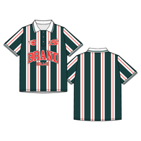 Maillot de football personnalisé à rayures verticales blanches et noires, style rétro, pour entraînement