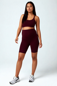 Soft Stretch <strong>Maternity</strong> <strong>Gym</strong> <strong>Shorts</strong> 9 Inch Women's Pregnancy Activewear Moisture Wicking UPF Protection with Pockets OEM ODM - Product Image 5