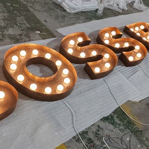 Tùy chỉnh 4ft marquee chữ bán buôn trang trí đám cưới đèn 3ft LED Số lượng lớn khổng lồ Retro ánh sáng lên chữ dẫn đăng ký - Product Image 1