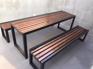 Thiết Kế Hiện Đại Công Viên Bằng Gỗ Ngoài Trời Dã Ngoại Bảng Băng Ghế Dự Bị Đồ Nội Thất Sân Vườn Ngoài Trời Bàn Ăn - Product Image 5