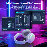 Auriculares Inalámbricos Attack Shark G800 BT 2.4G de Triple Modo con Iluminación RGB para Juegos de Computadora