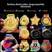 Petites plaques de médailles en alliage avec gravure personnalisée, articles en stock pour événements, compétitions, récompenses commémoratives ; Médailles en métal
