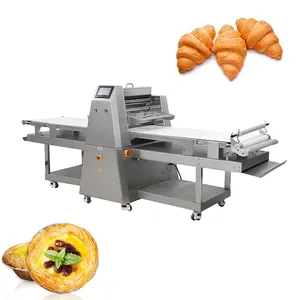 Croissant automático massa sheeter máquina pastelaria massa achatamento máquina para venda