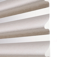 FORTUNE Stores pliants électriques modernes en tissu uni, stores papillon décoratifs pour fenêtre, stores occultants filtrant la lumière