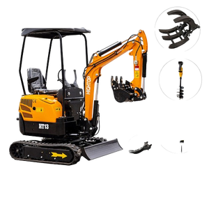 La microexcavadora de orugas HT13, pequeña excavadora de gran venta para agricultura doméstica, es fácil de operar y barata - Product Image 1