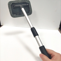 Outils de nettoyage de voiture, avec kit de nettoyage de nettoyeur de vitres à long manche essuie-glace brosse de nettoyage de raclette en microfibre