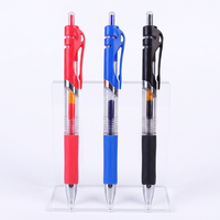 Stylos à encre gel rétractables en plastique rouge de 0,5 mm - Ensemble à pointe fine pour le bureau et l'école