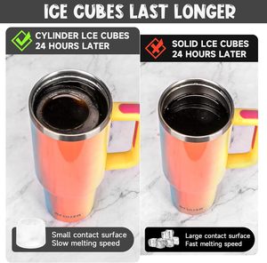 Hot công suất lớn khay đá Tủ đông Silicone Ice Cube khay 3 Rỗng Xi lanh Ice Cube khuôn - Product Image 6
