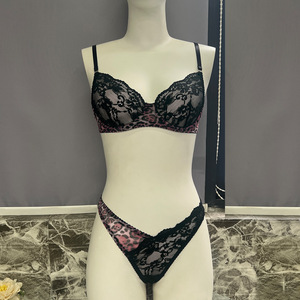 New Arrival Hot Girl See Through Panties and <b>Bra</b> Fashion Leopard Print <b>Sexy</b> Lace Thin Lingerie <b>Set</b> for Women - Product Image 6