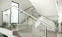 PC Balustres décoratifs en métal en acier inoxydable Main courante Balustrade en verre design pour balustrade de balcon