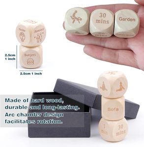 Dés de décision en bois coquins personnalisables Cadeaux d'anniversaire pour couples Date Night Love Sex Location Cadeaux d'anniversaire Dés en bois - Product Image 4