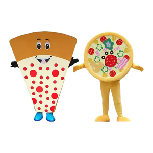 Suministro para fiestas Comida divertida Diseño de dibujos animados Tamaño adulto <span class=keywords><strong>Pizza</strong></span> Hotdog Mascot Costume - Product Image 1
