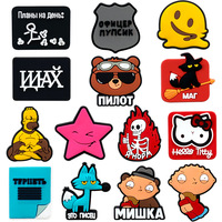Breloques de chaussures à expressions amusantes, vente en gros, accessoires de décoration de chaussures adorables, breloques de chaussures de dessin animé pour pantoufles