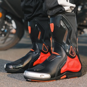 Bottes <span class=keywords><strong>de</strong></span> moto professionnelles pour la course sur route et sur piste, chaussures <span class=keywords><strong>de</strong></span> protection modèle D113, bottes hautes en alliage <span class=keywords><strong>de</strong></span> titane - Product Image 2