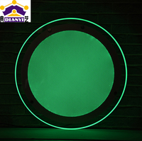 Boîte lumineuse publicitaire en acrylique, forme personnalisée, cadre circulaire intérieur, boîte murale, enseigne lumineuse LED en acrylique néon suspendue