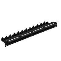 Panel Patch UTP Berkualitas Tinggi 1U 19 Inch Baja Cat5e Cat6 Cat6A 24 Port RJ45 Modular Jack Tanpa Kabel
