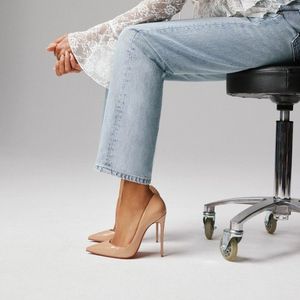 Escarpins de créateur <span class=keywords><strong>en</strong></span> cuir verni à semelle rouge, à bout pointu, à talons hauts, pour <span class=keywords><strong>femme</strong></span>, pour le bureau, décontractés, soirée, fête, formels - Product Image 2