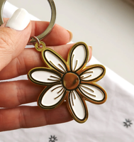 Gantungan Kunci Logam Bunga Daisy Cantik Custom, Gantungan Kunci Bunga Matahari Mawar Sebagai Suvenir
