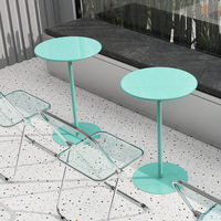 Table basse d'extérieur en métal moderne chaise pour petits espaces pour balcon salle à manger salon de thé Internet célébration réunions négociations