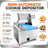 Machine à déposer les biscuits semi-automatique à double usage TG Machine, commande par écran tactile, acier inoxydable 304, capacité élevée 150-300 kg/h