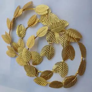 Bandeau grec Costume Couronne de laurier <span class=keywords><strong>romain</strong></span> Couronne Bandeaux feuille d'or pour femmes hommes Accessoires de coiffure - Product Image 4