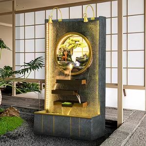 Grande ed Elegante <span class=keywords><strong>Fontana</strong></span> a Parete d'Acqua in Resina Ornamento da Giardino per Esterni per Cortile e Terrazze in Stile Artificiale - Product Image 1