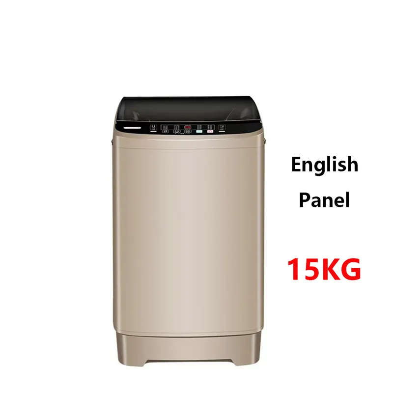 Carico superiore 15KGS lavatrice completamente automatica Smart LED Washer per vestiti per bambini di colore bianco nero