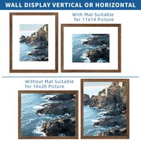 Bingkai Poster Kayu Hitam Rustic 24x36 Set Finishing Matte Pemasangan Dinding Persegi Panjang Cetak UV