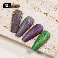 Vernis Gel Semi-Permanent Effet Œil de Chat 9D Arc-en-ciel pour Ongles, Gel UV pour Nail Art, Gel Polish Effet Œil de Chat Marque Privée