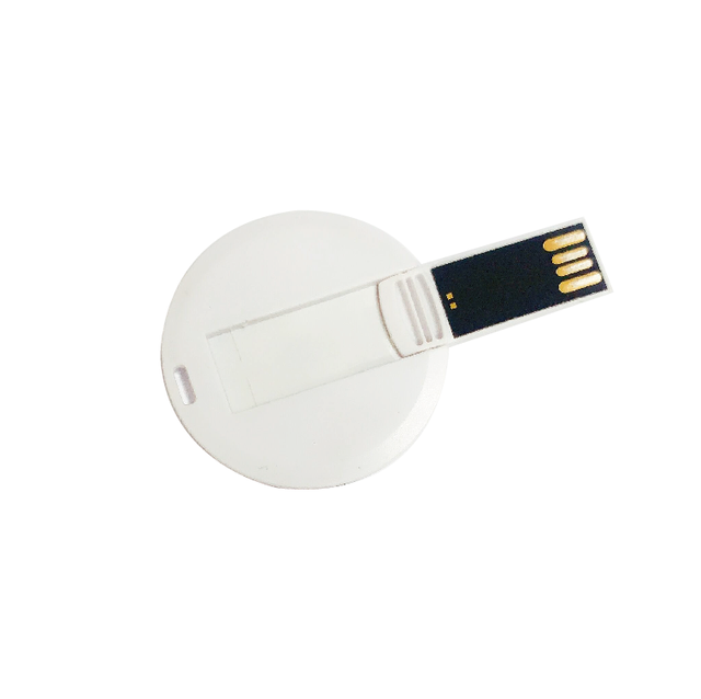 Credit Card Usb Flash Drive Round Shape Support Custom logo Usb Stick With Capacity 128mb 512mb 1gb 2gb 4gb Pendrive Gifts