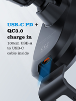 LDNIO MW21-1 15W chargeur de voiture sans fil, support de téléphone rapide pour voiture