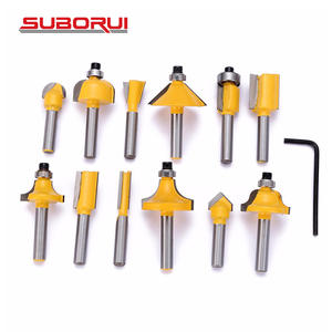 SUBORUI 1/4 "haute qualité 12 pièces mèches <span class=keywords><strong>de</strong></span> toupie en carbure <span class=keywords><strong>de</strong></span> tungstène forets <span class=keywords><strong>à</strong></span> <span class=keywords><strong>bois</strong></span> jeu <span class=keywords><strong>de</strong></span> mèches <span class=keywords><strong>de</strong></span> toupie pour le travail du <span class=keywords><strong>bois</strong></span> - Product Image 2