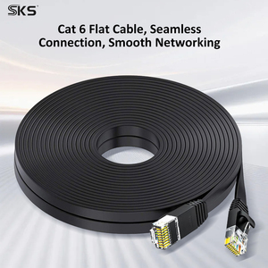 <span class=keywords><strong>Cable</strong></span> Ethernet plano SKS Cat6 <span class=keywords><strong>de</strong></span> alta velocidad <span class=keywords><strong>de</strong></span> 10 Gbps, negro, 1m/2m, RJ45 LAN <span class=keywords><strong>para</strong></span> consola <span class=keywords><strong>de</strong></span> juegos, <span class=keywords><strong>PC</strong></span>, router, módem - Product Image 3