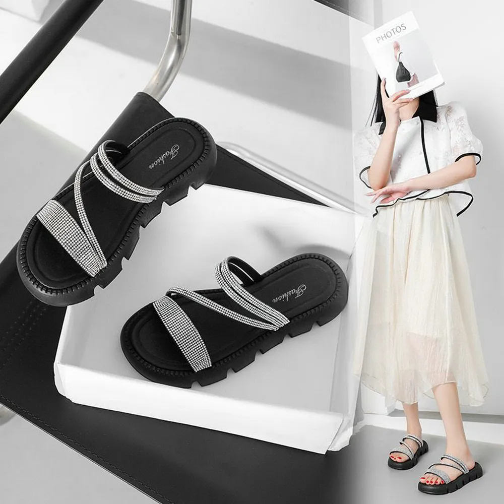 QFT014 sandal mandi wanita, jari terbuka Model 36-41 Anti Slip untuk olahraga perempuan 1.69 dolar ukuran 36-41