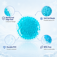 Pack de perles de gel rondes en PVC réutilisables, douces et confortables, chaudes ou froides, pour les gonflements et les inflammations post-chirurgicales