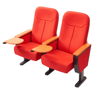 Sillas de Teatro Manwa Expo HB652 de Haya Roja Clara con Reposabrazos para Uso en Escuelas y Hospitales - Product Image 1