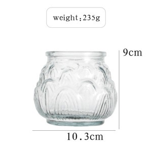 ที่ใส่เทียนแก้วใสรูปดอกบัวและขวดแก้วใส่เทียนรูปดอกบัว - Product Image 3