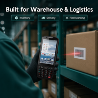 Terminal portable Android 13 de 4,0 pouces avec lecteur de codes-barres, ordinateur mobile industriel robuste pour la collecte de données d'inventaire en entrepôt
