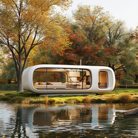 Module d'habitation moderne en forme de capsule spatiale, étanche à l'humidité et respirant, pour villa, bureau et domicile