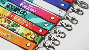 <b>Polyester</b> Sublimation Heat Transfer Printing Neck Keychain ID Card Badge Holder Custom <b>Lanyard</b> - Product Image 3