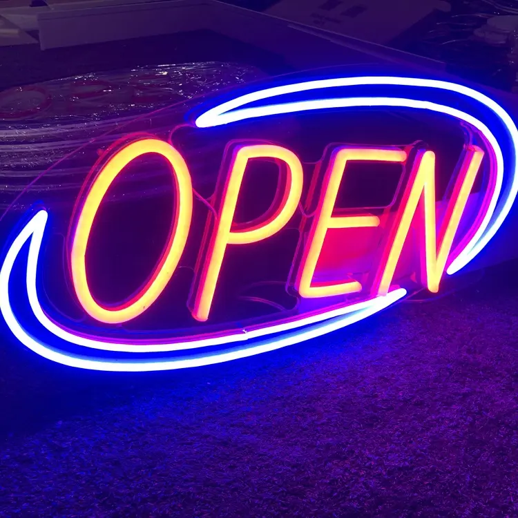 Letrero De Open Chinese Indoor Outdoor Customized Electronic Lighted Led Neon Open Sign