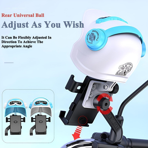 Nieuwe aanwinst creatieve schattige helm motorfiets stuur fiets telefoonhouder standaard beugel voor roadtrip motor touring - Product Image 3