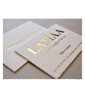 Hotsale Free Design Custom Logo Gold Foil Printing Postcards paper card for business and office