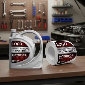 FX Manufacturer Custom Waterproof Motor Oil Plastic <b>Bottle</b> Petrol Label Sticker for Lubricant Oil & Engine Oil <b>Bottle</b> Packaging - Product Image 1