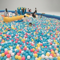 Ensemble de balles océaniques Macalon colorées - Aire de jeux gonflable sécurisée pour enfants, utilisation intérieure/extérieure
