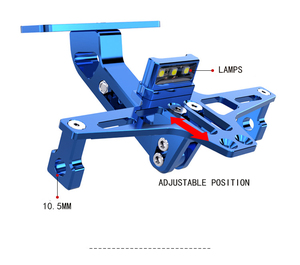Soporte de luz de señal de giro LED para Yamaha MT07 MT10 para Kawasaki Z750 Z800 para <span class=keywords><strong>BMW</strong></span> R1200-Motorcycle accesorio de soporte de matrícula - Product Image 5