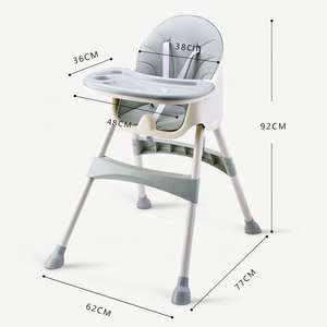 Kursi Makan Anak Multifungsi 3 in 1 Portabel Plastik Modern dengan Kursi Makan Bayi Lipat dan Kursi Goyang untuk Penggunaan di Ruang Tamu - Product Image 5