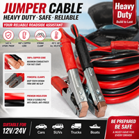 Câbles de démarrage robustes 500 A 2 m pour voiture, fourgonnette, camion – Câbles de surtension pour batterie de voiture