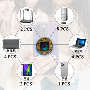 Adesivo Rotondo in Silicone Personalizzato Ecamaz Anti-Radiazioni con Energia Scalare 1800-2200 Ioni Negativi per Telefoni - Product Image 6