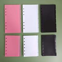 Portefeuille de rangement pour argent liquide A6 personnalisé à 6 trous en plastique givré sans fermeture éclair, pochette pour classeur de budget, pochettes à feuilles mobiles, enveloppe sans fermeture éclair